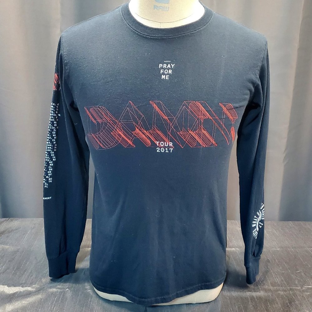 Kendrick Lamar Damn Tour 2017 Men's Small Rap Concert Tee Long Sleeve Shirt